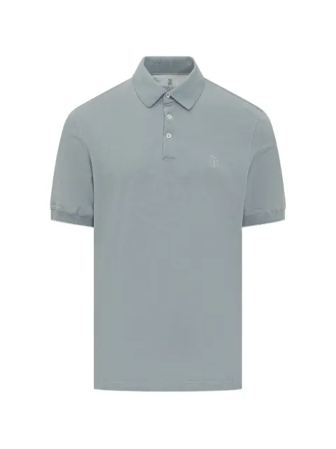 Brunello Cucinelli ribbed polo shirt Grey ME8548788COG70