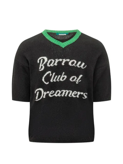 BARROW V-neck knitted T-shirt Black S6BWUATH072
