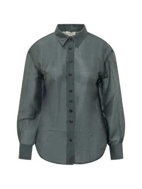Calvin Klein twist-detail cut-out blouse Green LV044F109G3Q1