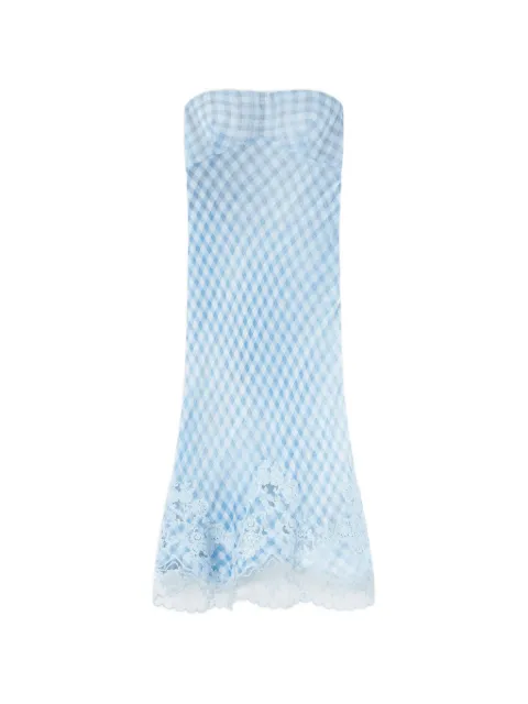 Ermanno Scervino check-pattern midi dress Blue D482Q317FDAPWIFS4816