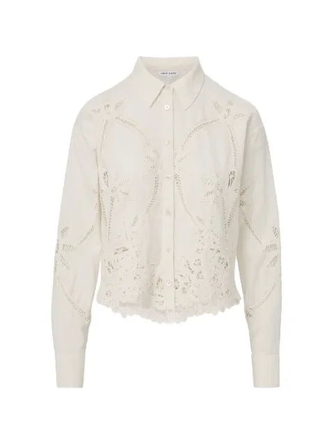 Veronica Beard Aderes embroidered lace shirt White 2511EM10440549