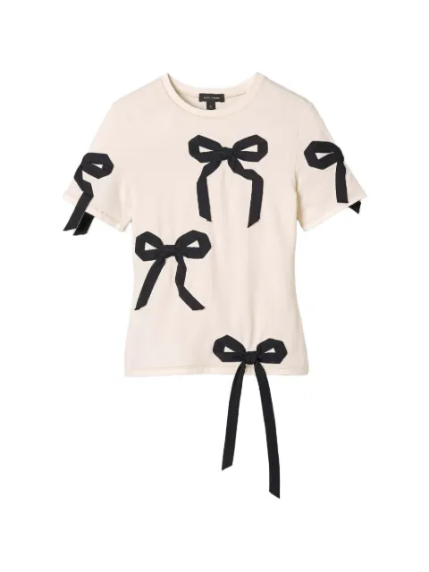 Marc Jacobs bow-print T-shirt Neutrals 2S6RTP018C22117