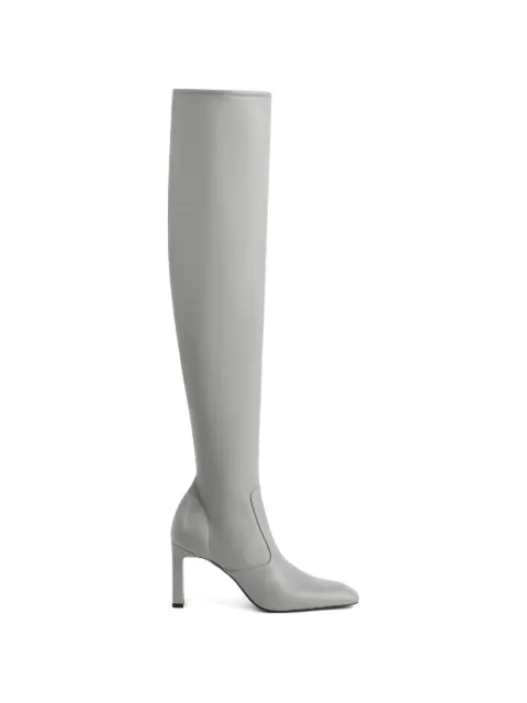 TOTEME square-toe zip-fastening boots Grey 254WAS0262LE0089121