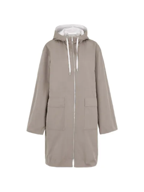 Peserico hooded pocket coat Neutrals A251306953A