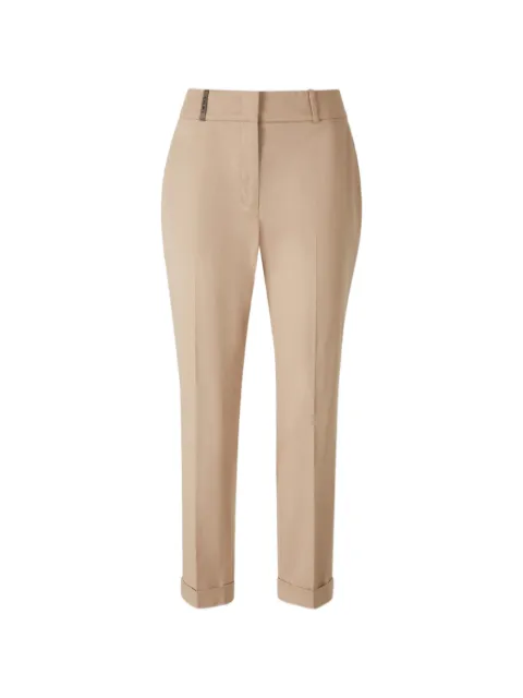 Peserico belt-loop cuffed trousers Neutrals A04629U01037