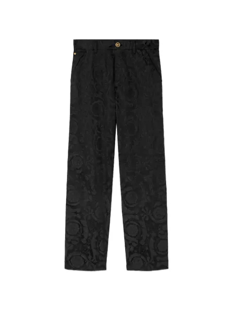 Versace jacquard cotton carpenter pants Black 10207031A16801