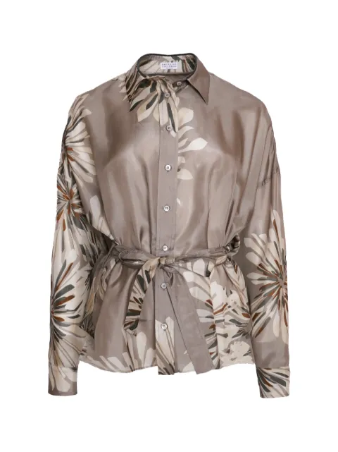 Brunello Cucinelli floral-print shirt Neutrals MQ967RH216C009