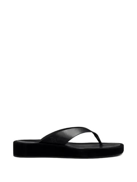 Reformation eden platform thong sandals Black 1317728SUL
