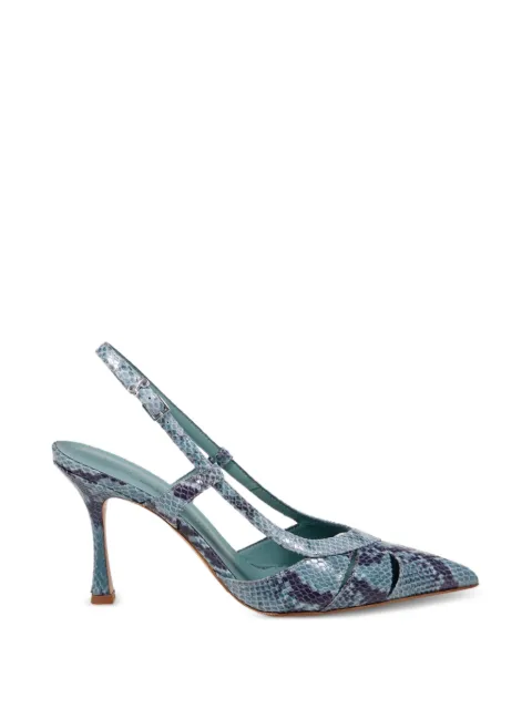Sergio Levantesi snakeskin print strap pumps Blue DESIRE6