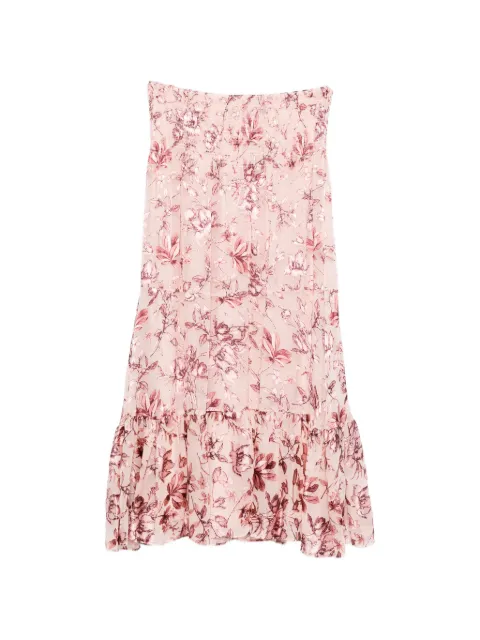 alice + olivia Stevie floral ruffled maxi skirt Pink CC602B20318