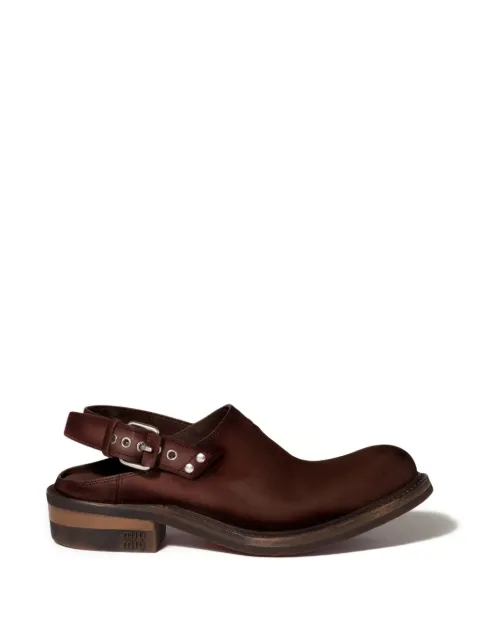 Miu Miu Foule buckle mules Brown 5R667EFA0455OD