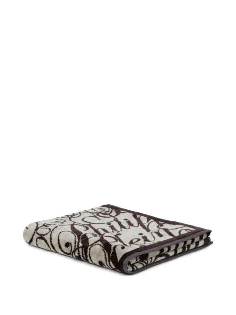 Philipp Plein signature bath towel Neutrals AAEAUAG0093PTE003N