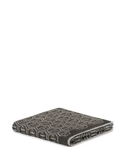 Philipp Plein geometric-motif bath towel Brown AAEAUAG0092PTE003N