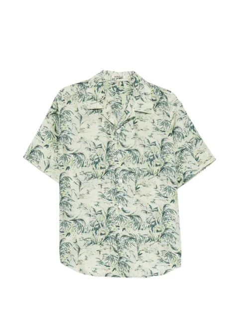 Auralee AIRY printed short-sleeved shirt Green A26SS01AP