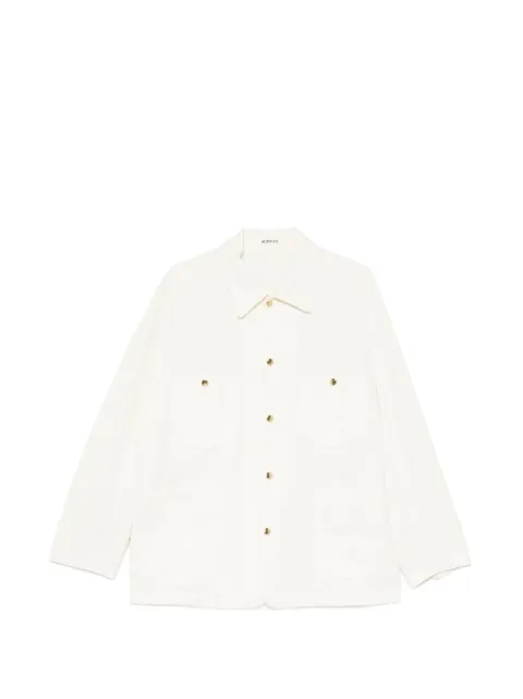 Auralee Ox shirt jacket Neutrals A26SB01DO
