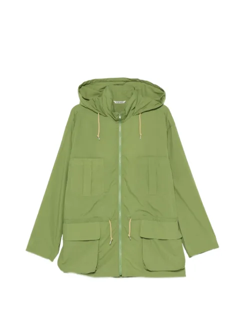 Auralee cotton-lawn hooded jacket Green A26SB01CL