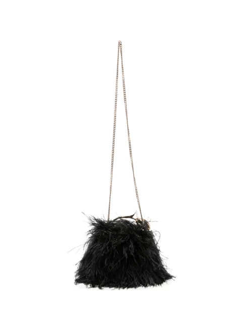ERDEM Mini Bloom feather tote bag Black PF26B115071000