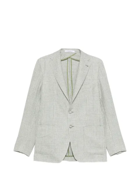 Tagliatore check-pattern blazer Green 1SHO22KPE520143