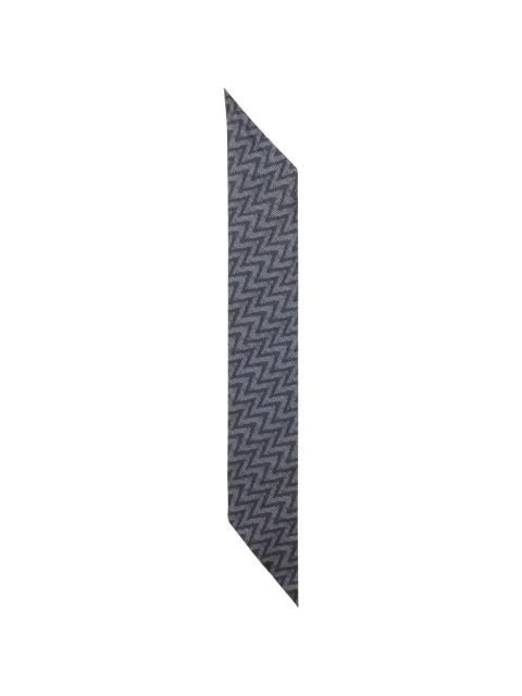 Giorgio Armani zig zag scarf Grey GM002982AF24228