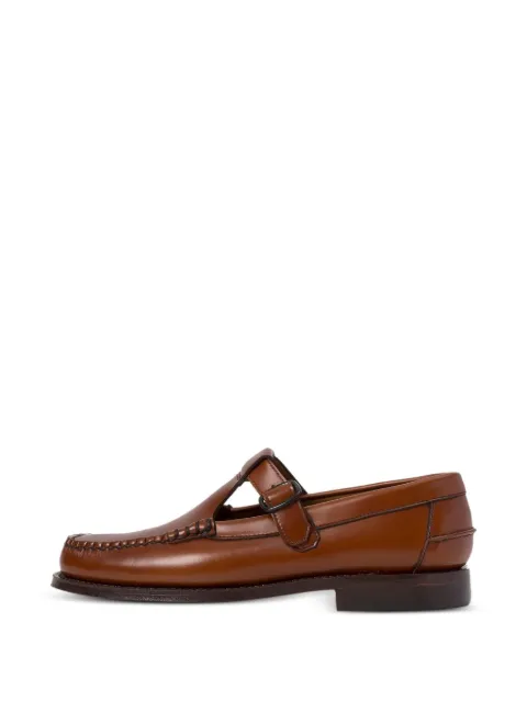 Hereu ALBER T-bar buckled loafers Brown ALBVWFA250021