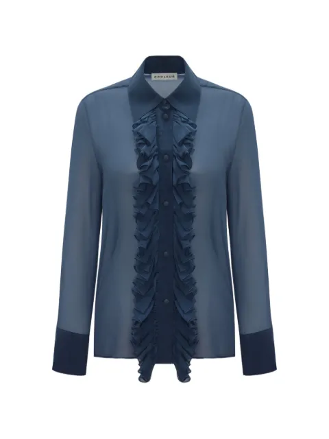 OCCLEUS Roxy ruffled shirt Blue OCC101122