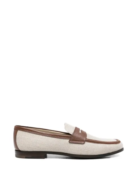 Church's panelled leather-trim loafers Neutrals EDB1593ZLAF04