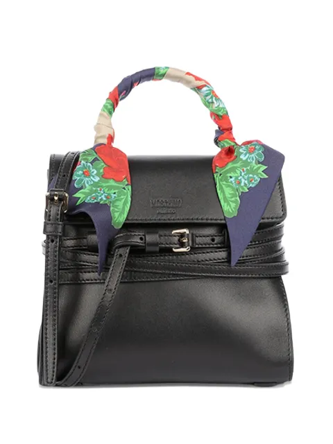 Moschino small Tie Me scarf-detail tote bag Black MC4059PP1OOA100A