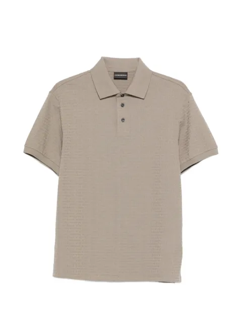 Emporio Armani embossed polo shirt Neutrals EM004595AF10762