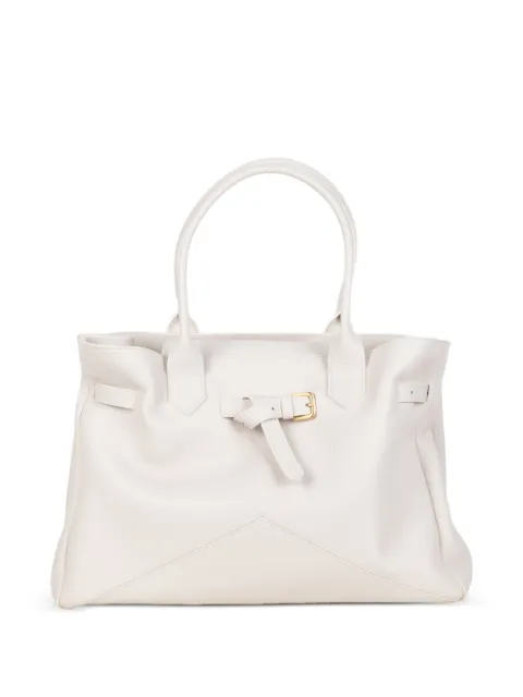 Ballantyne Kate buckle detail handle shoulder bag White KATELBLB990ULE1310008
