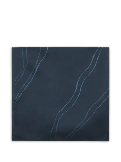 slowear printed silk scarf Blue 130600SW81F
