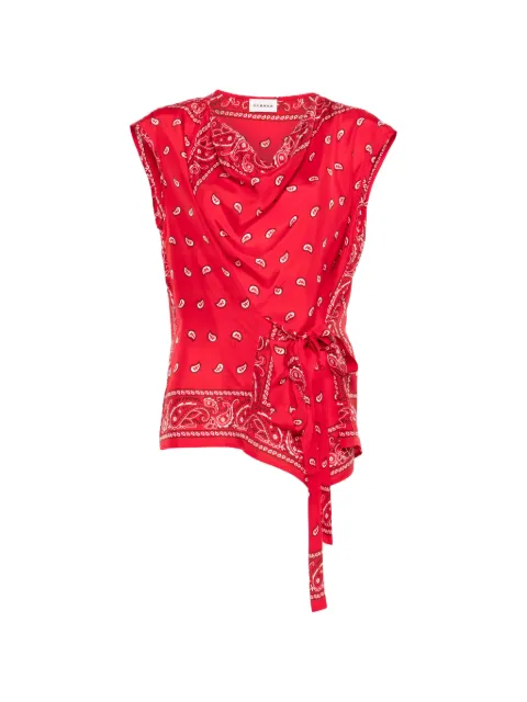 P.A.R.O.S.H. paisley tie blouse Red SOYD311729