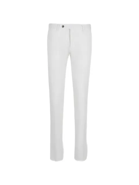 PT Torino logo-plaque tailored trousers White COVT01Z00CL1PU42