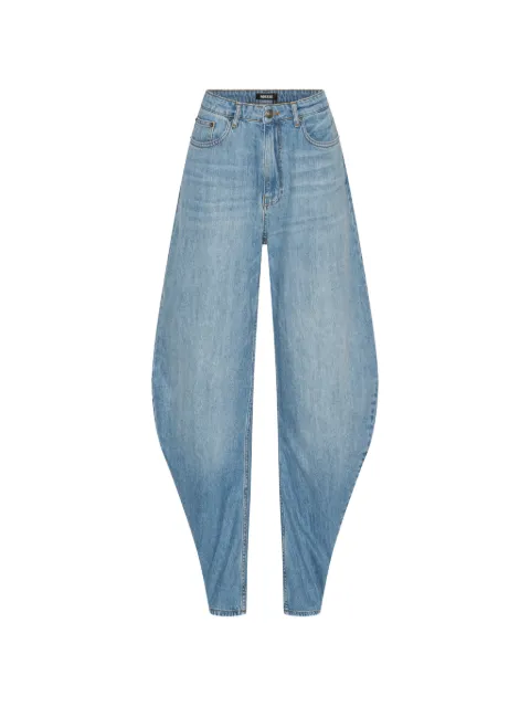 ROTATE BIRGER CHRISTENSEN draped barrel leg jeans light blue denim Blue 115538