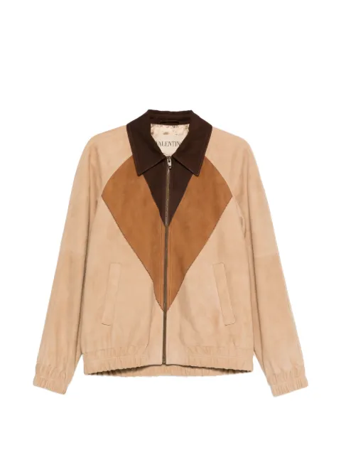 Valentino Garavani diamond panel collar jacket Neutrals VNB00VB8J