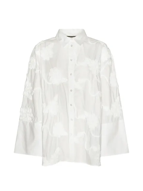 ROTATE BIRGER CHRISTENSEN floral-embroidered shirt White 115558400