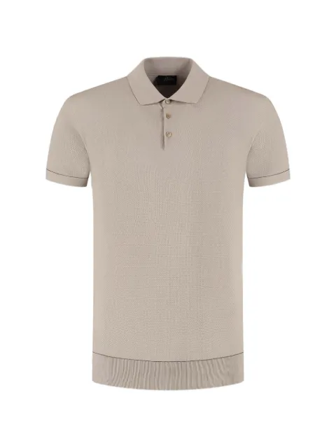 Brioni short-sleeve polo shirt Neutrals UMR20OP0K15