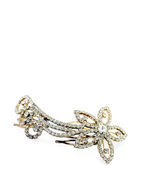 Jennifer Gibson Jewellery 1990s floral crystal-embellished hair comb Gold JGJFLORALCOMB