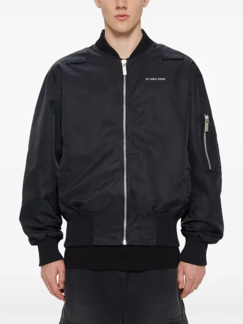 44 LABEL GROUP zipped bomber jacket Black B0030657FA487099