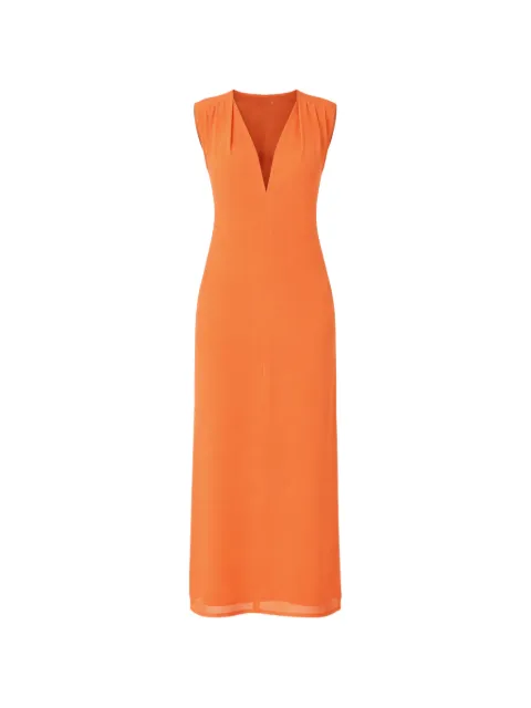 Moschino V-neck sleeveless midi dress Orange 04200544