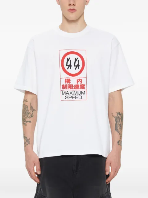 44 LABEL GROUP jersey graphic-print T-shirt White B0030556FA706