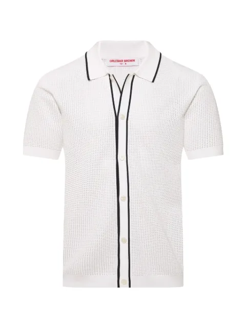 Orlebar Brown Roddy striped button-fastening shirt White 281844