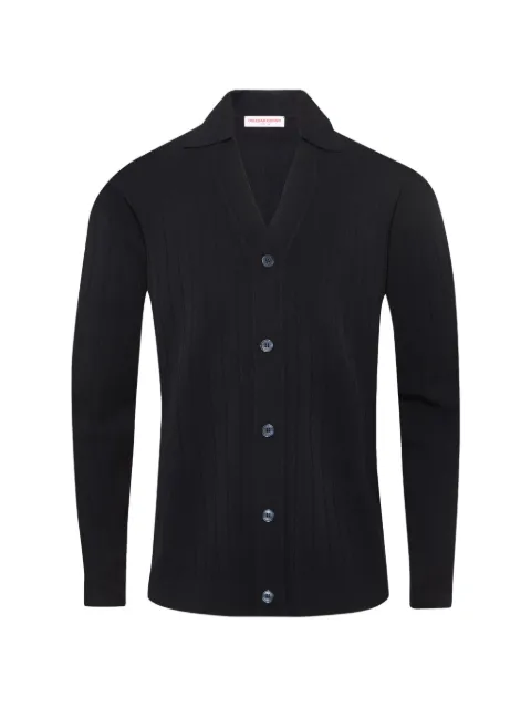 Orlebar Brown Bastian collared buttoned cardigan Blue 281768
