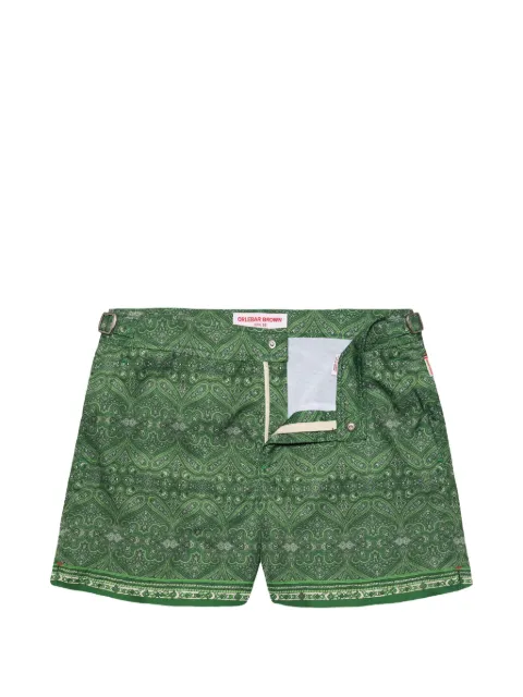 Orlebar Brown pattern swim shorts Green 281763