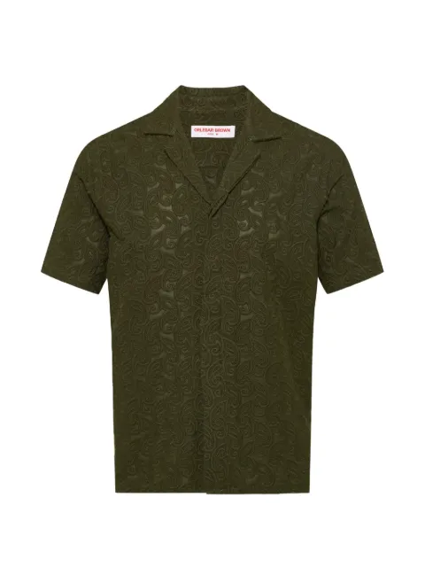 Orlebar Brown anglaise paisley shirt Green 281809