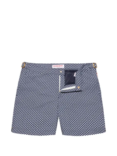 Orlebar Brown Bulldog jacquard swim shorts Blue 281741