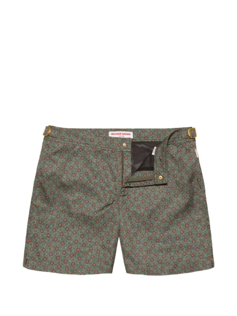 Orlebar Brown Bulldog floral-print swim shorts Green 281758