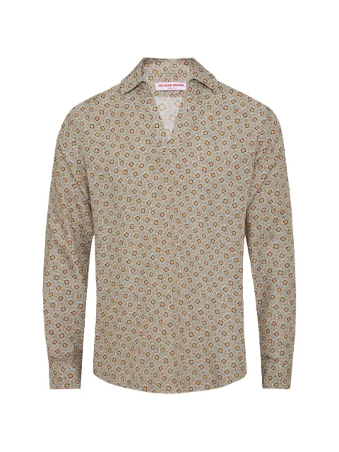 Orlebar Brown Ridley patterned V-neck T-shirt Neutrals 281841