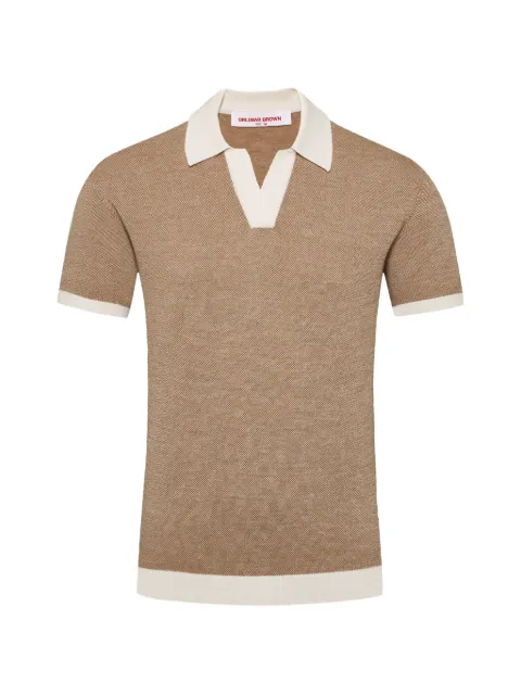 Orlebar Brown Horton contrast-trim T-shirt Neutrals 281780