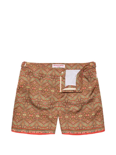 Orlebar Brown Bulldog paisley beachwear Orange 281753