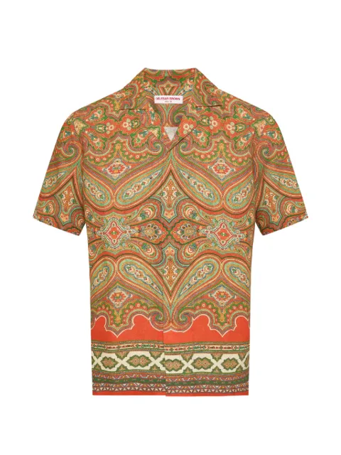 Orlebar Brown Maitan paisley-print shirt Orange 281816